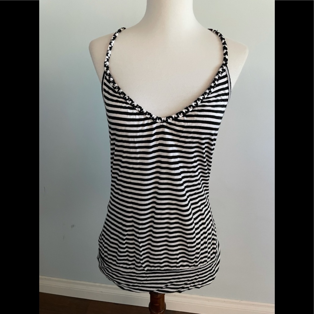 H&M Black and White Striped Tank Top